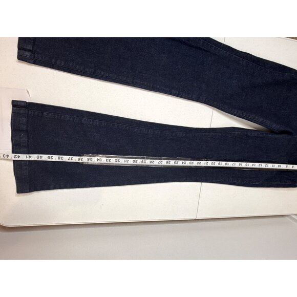 Express Super High Rise Flare Jeans Dark Wash Bootcut Stretch Denim Size 2R - Picture 7 of 14